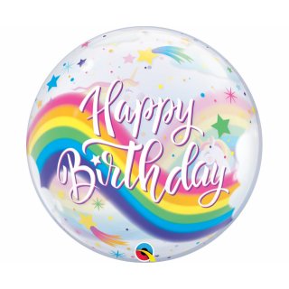 Foliový balón Bubble Birthday - Unicorn, 56 cm
