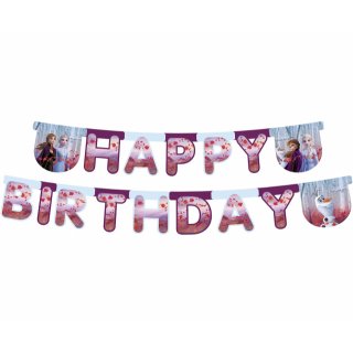 Banner FROZEN, "happy birthday"