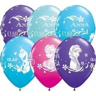 Balónek s potiskem Anna, Elsa a Olaf