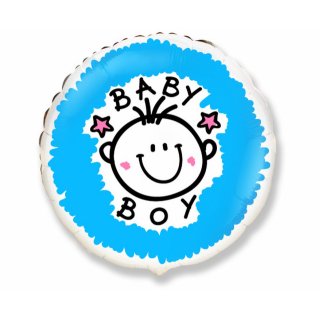 Fóliový balónek "BABY BOY", kulatý
