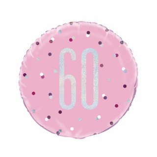 Fóliový balónek "60" růžové