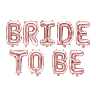 Fóliový nápis BRIDE TO BE růžově zlatý 340x35cm