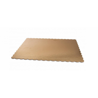 Podložka pod dort, hranatá - extra pevná, kopretina, rozměr 40x60cm - zlatá barva