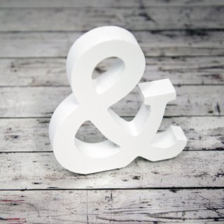 Dřevěné písmeno ampersand, 8cm