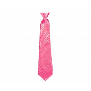 Lesklá kravata, růžová, 40 cm