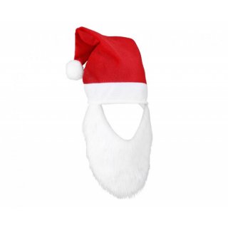Čepice s vousy Santa Claus