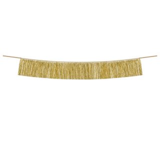 Střapcová girlanda, zlatá, 135cm