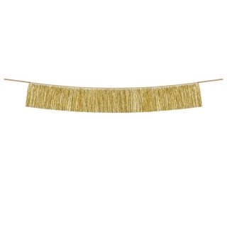 Střapcová girlanda, zlatá, 135cm