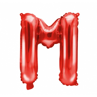 Fóliový balónek Písmeno ''M', 35cm, červený