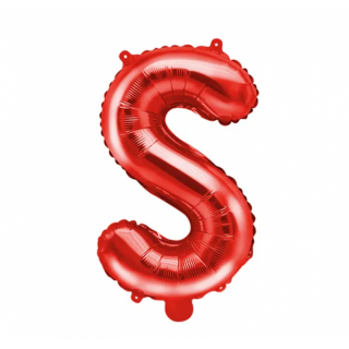 Fóliový balónek Písmeno ''S', 35cm, červený