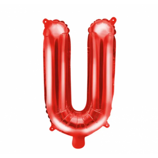 Fóliový balónek Písmeno ''U', 35cm, červený
