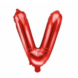 Fóliový balónek Písmeno ''V', 35cm, červený
