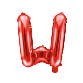 Fóliový balónek Písmeno ''W'', 35cm, červený