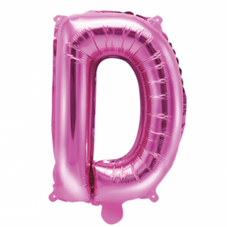 Fóliový balónek Písmeno ''D'', 35cm, tmavě růžový