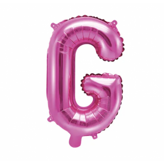 Fóliový balónek Písmeno ''G'', 35cm, tmavě růžový