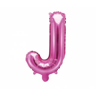 Fóliový balónek Písmeno ''J'', 35cm, tmavě růžový