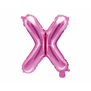 Fóliový balónek Písmeno ''X'', 35cm, tmavě růžový