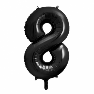Fóliový balónek Číslo ''8'', 86cm, černý