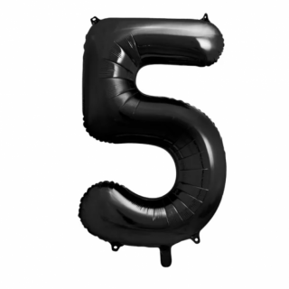 Fóliový balónek Číslo ''5'', 86cm, černý