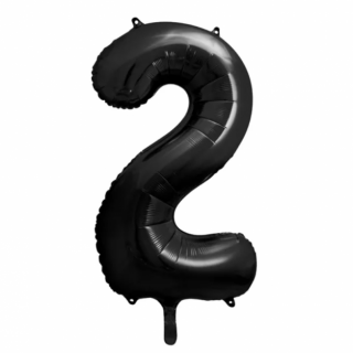 Fóliový balónek Číslo ''2'', 86cm, černý