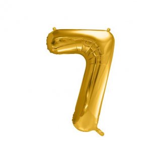 Fóliový balón 86 cm, zlatý , číslo 7