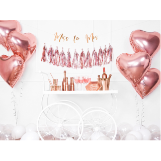 Baner "Miss to Mrs", rose gold