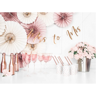 Závěsný banner Miss to Mrs, rose gold barva (zn. PartyDeco)