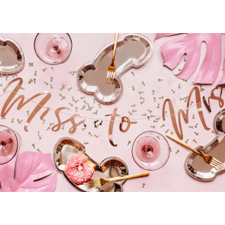 Závěsný banner Miss to Mrs, rose gold barva (zn. PartyDeco)