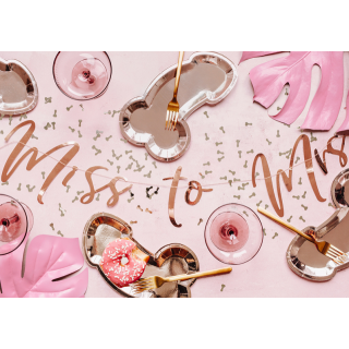 Baner "Miss to Mrs", rose gold