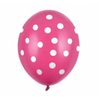 Balónky 30 cm, tečky, pastelově růžová