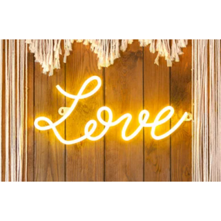 LED neonový nápis "LOVE" - Láska, bílá, 61x27,4 cm