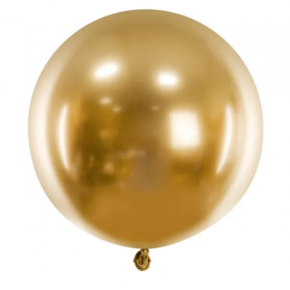 Kulatý lesklý balónek 60cm, zlatý