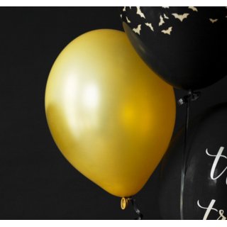 Balónky "Strong ballons" 30 cm, 50ks, kovová zlatá