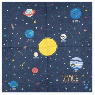 Ubrousky Space Party, 33x33cm