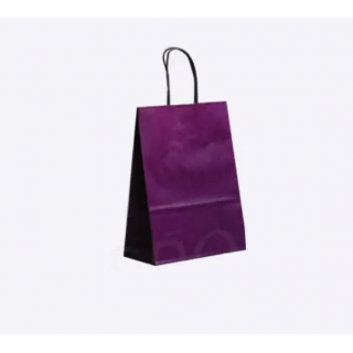 Papírová taška PASTELO, 14 x 8,5 x 21,5 cm, fialová