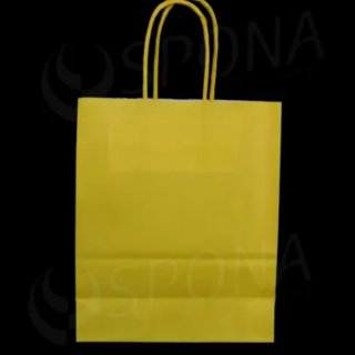 Papírová taška PASTELO, 14+8,5x21,5 cm, 100 gr., žlutá