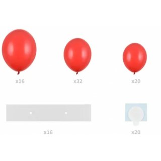 Balónová girlanda s rámem, červená, 160 cm
