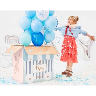 Krabice na balónky pro odhalení pohlaví - chlapec nebo dívka?, 60x40x60cm