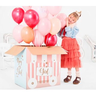 Krabice na balónky pro odhalení pohlaví - chlapec nebo dívka?, 60x40x60cm
