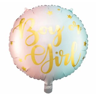 Fóliový balónek Boy or Girl, 35cm, mix
