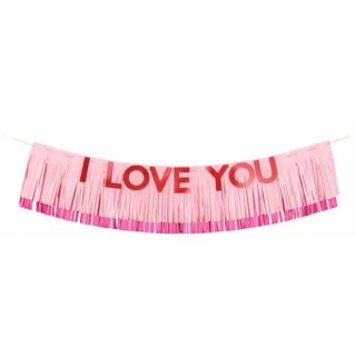 Banner Miluji tě / I love you, 150x30 cm, mix