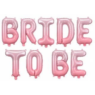 Fóliový balónek Bride to be, 350x45 cm, růžový