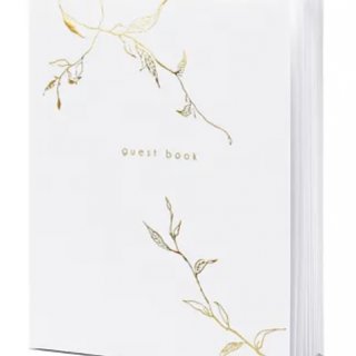 Svatební kniha návštěv, 20x24,5cm, bílá, 22 stran