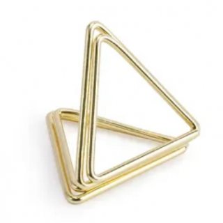 Stojánek na jmenovky - trojúhelníky, zlaté, 2,3 cm, 10ks