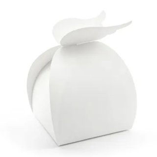 Krabička - tvar Křídla, bílá, 8,5x14,5x8,5cm, 10ks
