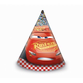 Papírové kloboučky "Cars 3", set 6 ks