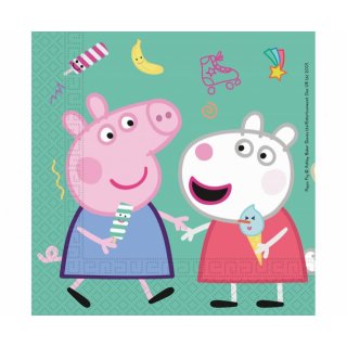 Ubrousky Peppa Pig, rozměr 33x33 cm, 20 ks