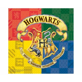 Ubrousky "Harry Potter Hogwarts Houses", rozměr 33 x 33 cm, 20 ks