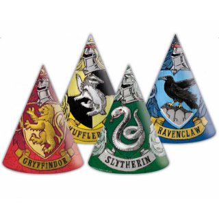 Party kloboučky "Harry Potter Hogwarts Houses", 6 ks