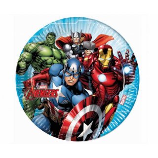 Papírové talířky Mighty Avengers (Marvel), další generace, 23 cm, 8 ks